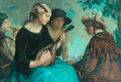 Girl with a Mandolin by Constance Rea